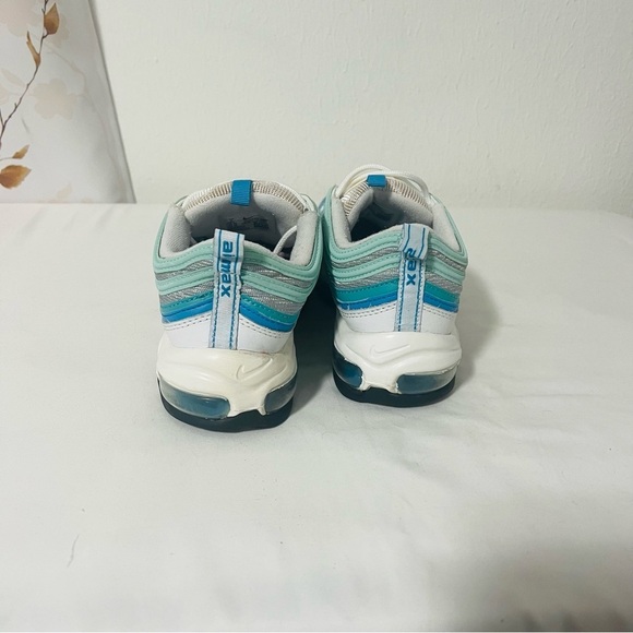 Nike Mens US Size 7 Air Max 97 DQ7644-100 Spring Floral Running White Blue Green - Picture 4 of 7